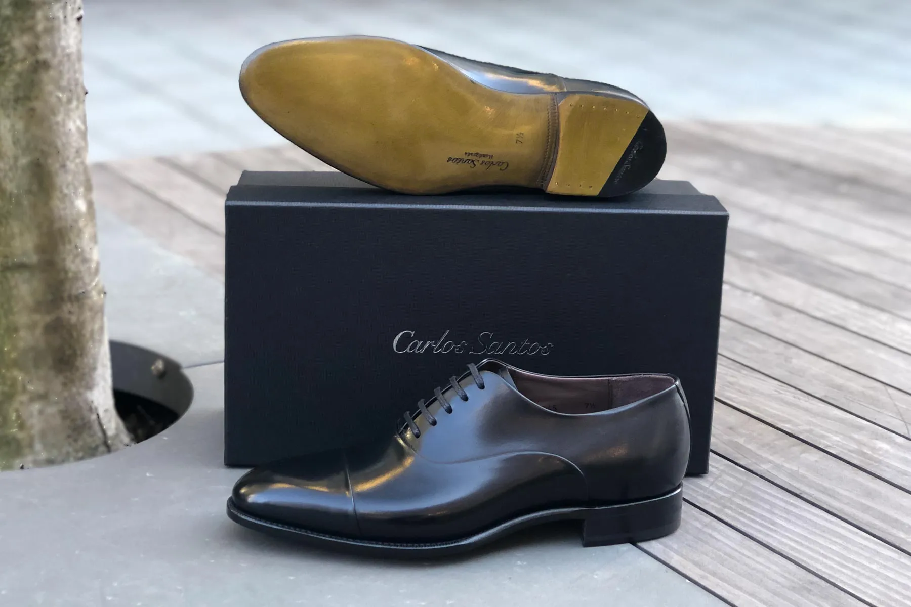 Carlos Santos 9899 Handgrade Black Oxford Shoes