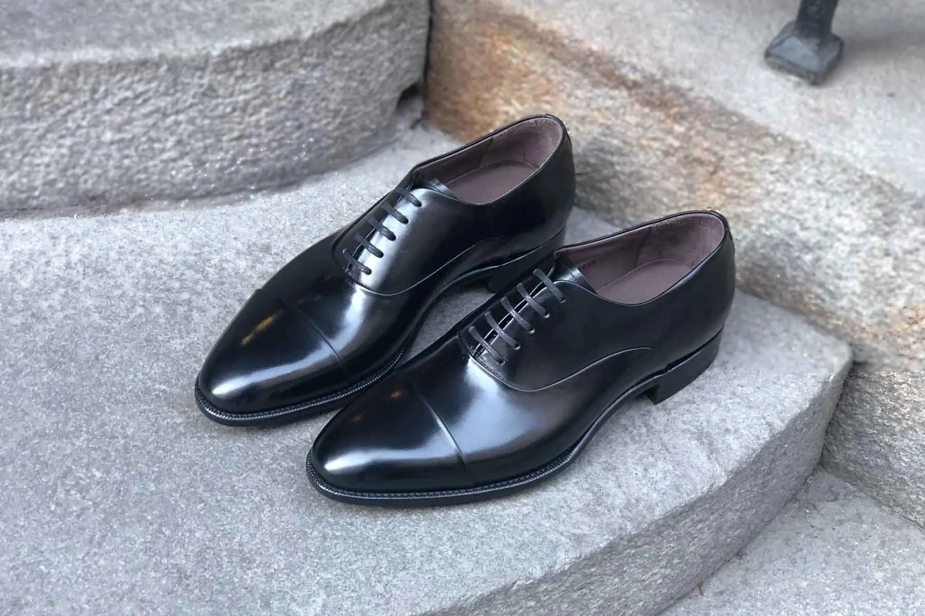 Carlos Santos 9899 Handgrade Black Oxford Shoes