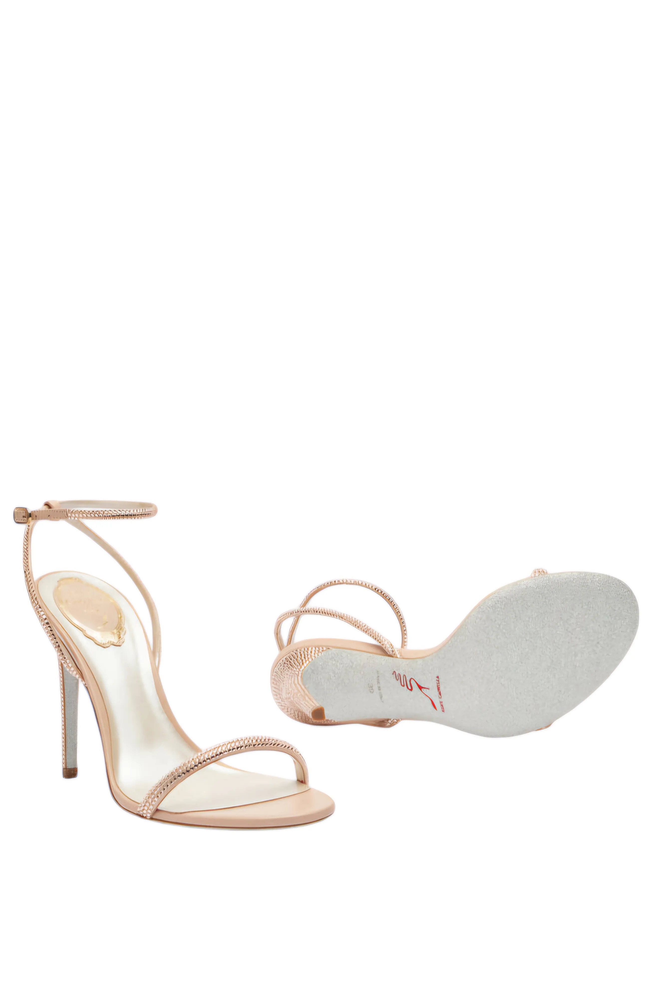 Ellabrita Nude Crystal Sandals ( carryover style)