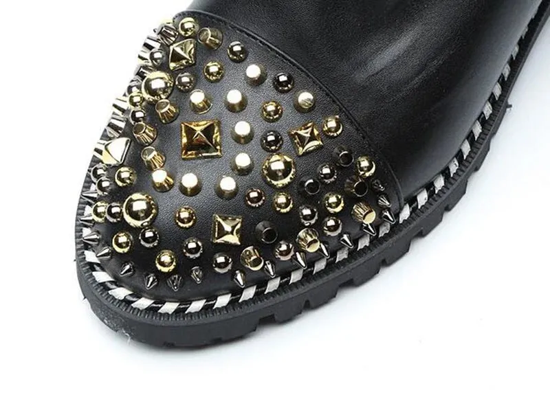 Fashion Rivets Ankle Boots