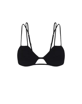 Firenze Esther Parallel Tri Top - Black