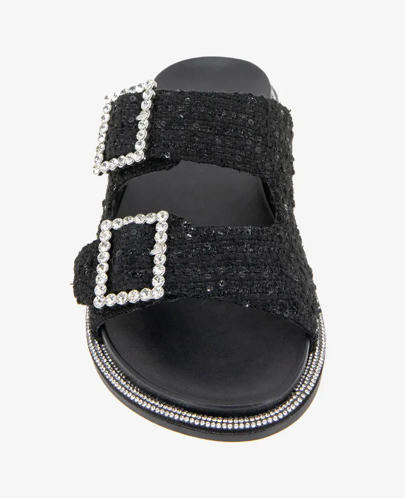REACTION - The Sydney Slip On Boucle Sandal