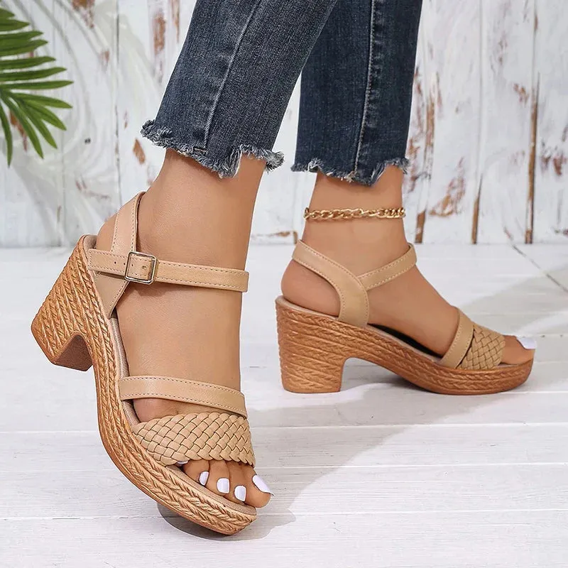 Sylis | Woven Platform Sandals