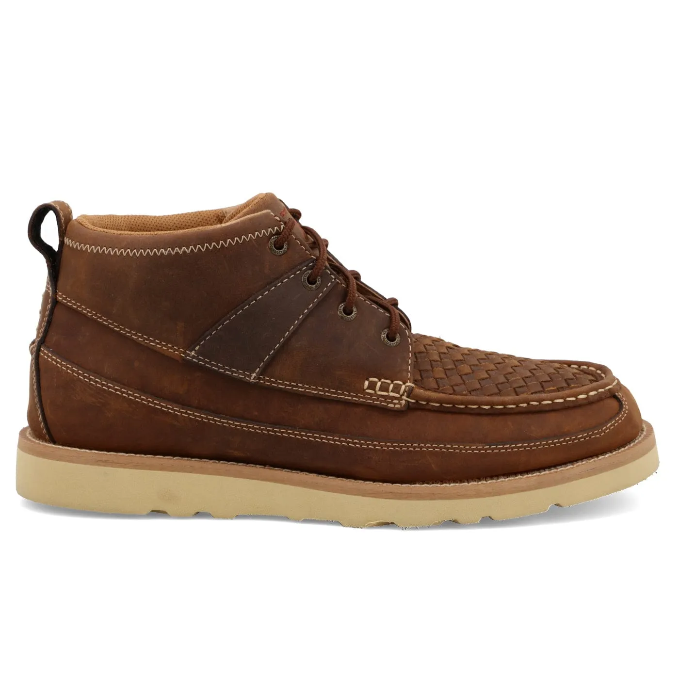 Twisted X Men's Woven Saddle & Oiled Saddle Wedge Sole Boot MCA0032