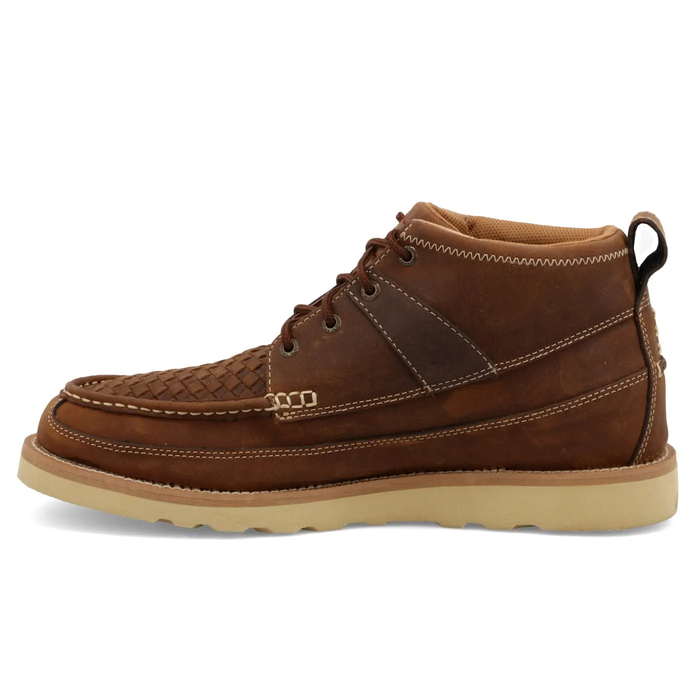 Twisted X Men's Woven Saddle & Oiled Saddle Wedge Sole Boot MCA0032