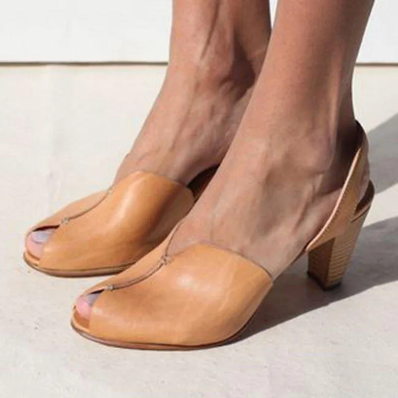 Women's Elegant Casual Peep Toe Sandals